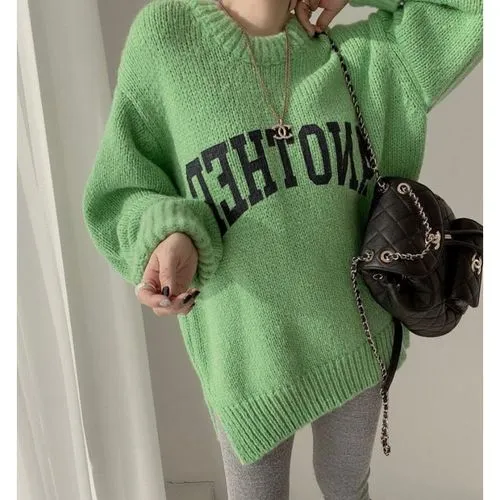 Women's Sweater Long Sleeve Sweaters and Cardigans Fashion Letter