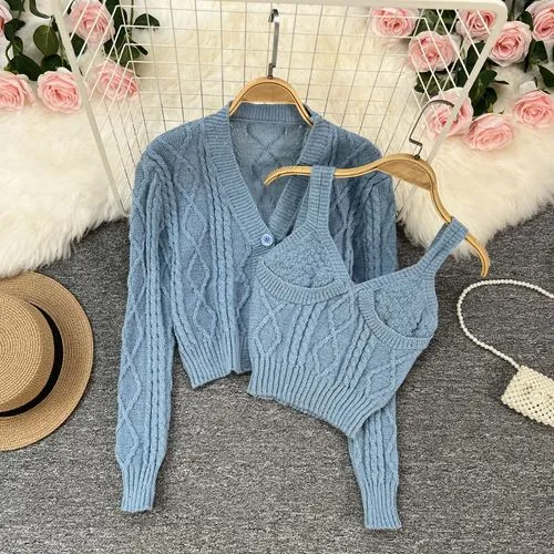 Women's Sweater Long Sleeve Sweaters Cardigans Button Solid Color