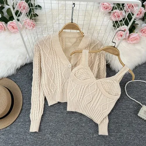 Women's Sweater Long Sleeve Sweaters Cardigans Button Solid Color