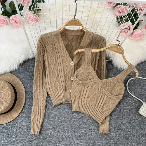 Women's Sweater Long Sleeve Sweaters Cardigans Button Solid Color