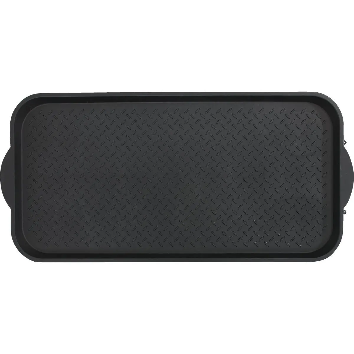 XL 18.9 In. x 39.3 In. Black Recycled Plastic Boot Tray - Unbranded