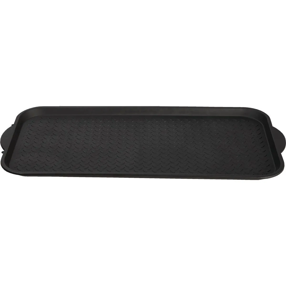 XL 18.9 In. x 39.3 In. Black Recycled Plastic Boot Tray - Unbranded